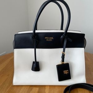 Prada Esplanade Leather Tote Bag